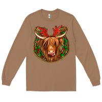 Toasted Coconut christmas highland cow mistletoe Christmas Long Sleeve Tee - Jasminsmagicworld
