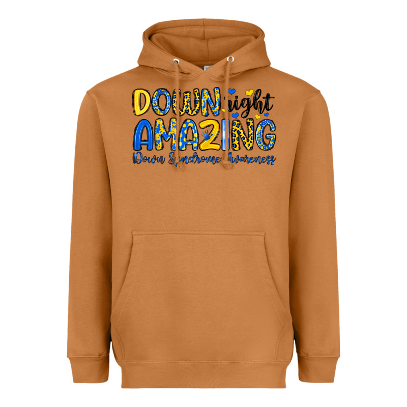 Down Right Amazing Down Syndrome Awareness Heavyweight Hoodie by Artiststas | Teevron