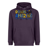 Plum down right amazing down syndrome awareness Heavyweight Hoodie - Artiststas