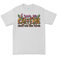 Dove Grey i run on caffeine chaos and cuss words Premium Tee - Zillion Design Studio