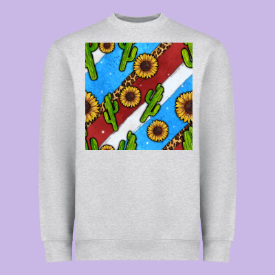 Western 4th Of July Seamless Pattern Heavyweight Sweatshirt Designed By Bundleandbundleshop