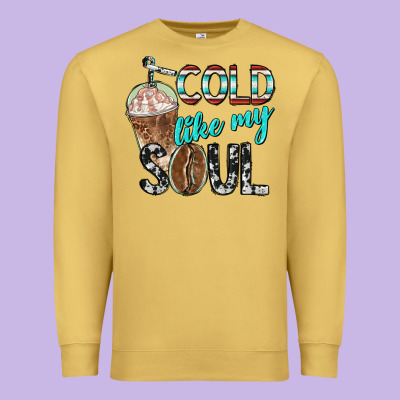 Cold Like My Soul With Coffee Premium Sweatshirt Designed By Barkaloodesign