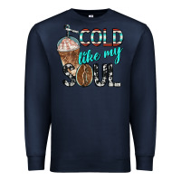 Navy cold like my soul with coffee Premium Sweatshirt - BarkalooDesign