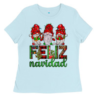 Baby Blue feliz navidad gnomies Ladies Tee - JahusDesignShop