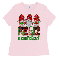 Bubblegum Pink feliz navidad gnomies Ladies Tee - JahusDesignShop
