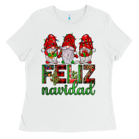 White feliz navidad gnomies Ladies Tee - JahusDesignShop