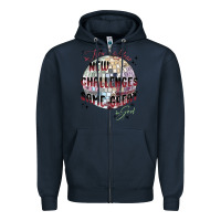 Navy happy new year Zipper Hoodie - MaliasSmallBusiness