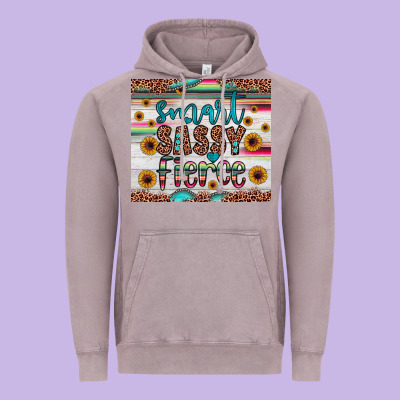 Smart  Sassy Fierce Vintage Hoodie Designed By Jahusdesignshop
