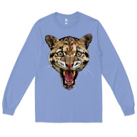 Colony Blue ocelot head Long Sleeve Tee - LillyAllenDesigns