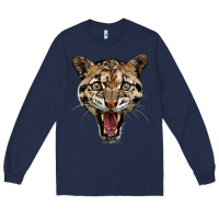 Navy ocelot head Long Sleeve Tee - LillyAllenDesigns