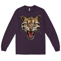 Plum ocelot head Long Sleeve Tee - LillyAllenDesigns