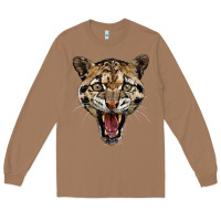 Toasted Coconut ocelot head Long Sleeve Tee - LillyAllenDesigns
