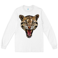 White ocelot head Long Sleeve Tee - LillyAllenDesigns