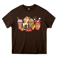 Chocolate Brown pomeranian coffee cups Heavy Core Tee - Zillion Design Studio