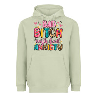 Matcha bad bitch with bad anxiety Heavyweight Hoodie - Artiststas