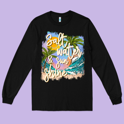 Salt Water Sunshine Long Sleeve Tee Designed By Jahusdesignshop
