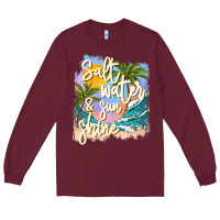 Burgundy salt water sunshine Long Sleeve Tee - JahusDesignShop