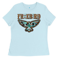 Baby Blue thunderbird freebird Ladies Tee - texasbilliewilder