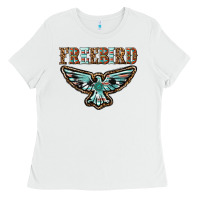 White thunderbird freebird Ladies Tee - texasbilliewilder