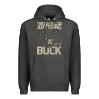 Charcoal Heather Funny Hunters Will Do Anything For a Buck Hunting Premium Hoodie - Bettercallsaul