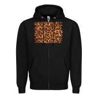 Black leopard background Zipper Hoodie - NancyCooperArtShop