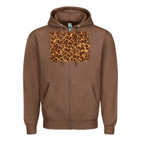 Chestnut leopard background Zipper Hoodie - NancyCooperArtShop