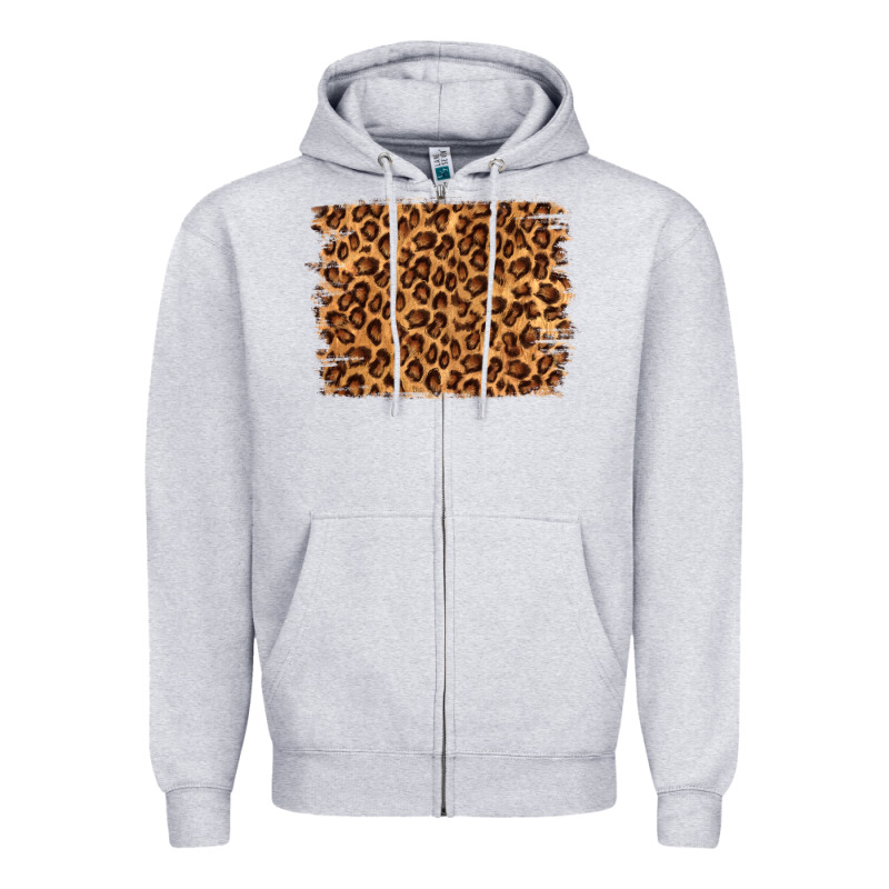 Leopard Background Zipper Hoodie by NancyCooperArtShop | Teevron