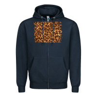 Navy leopard background Zipper Hoodie - NancyCooperArtShop