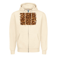 Sandshell leopard background Zipper Hoodie - NancyCooperArtShop