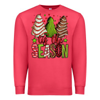 Cardinal tis the season christmas cakes Premium Sweatshirt - Jasminsmagicworld