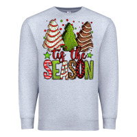 Heather Grey tis the season christmas cakes Premium Sweatshirt - Jasminsmagicworld