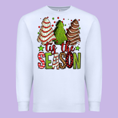 Tis The Season Christmas Cakes Premium Sweatshirt Designed By Jasminsmagicworld