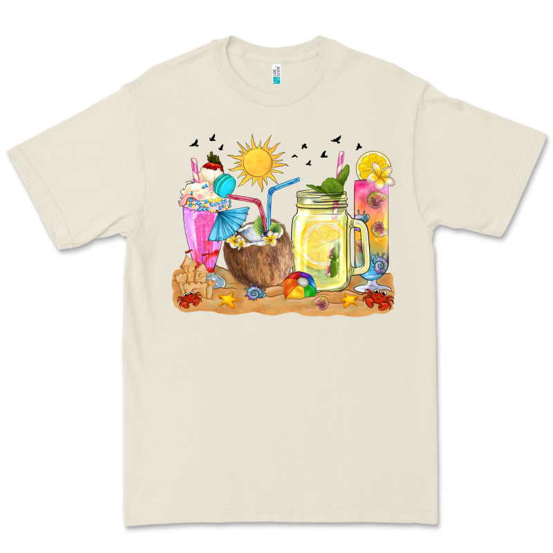 Summer Drinks Coffee Cups Premium Tee by texasbilliewilder | Teevron