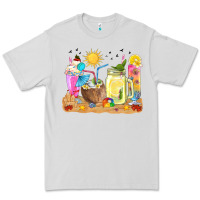 Dove Grey summer drinks coffee cups Premium Tee - texasbilliewilder
