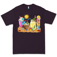 Plum summer drinks coffee cups Premium Tee - texasbilliewilder