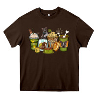 Chocolate Brown pitbull coffee cups Heavy Core Tee - Zillion Design Studio
