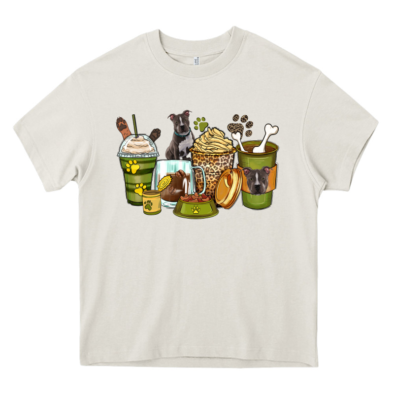 Pitbull Coffee Cups Heavy Core Tee by Zillion Design Studio | Teevron