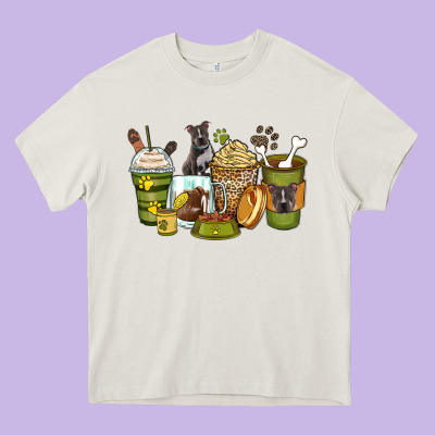 Pitbull Coffee Cups Heavy Core Tee Designed By Zillion Design Studio