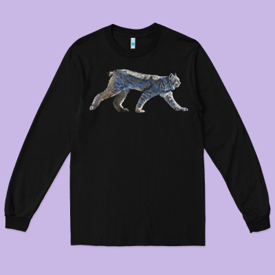 Canada Lynx Long Sleeve Tee Designed By Lillyallendesigns