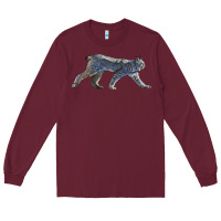 Burgundy canada lynx Long Sleeve Tee - LillyAllenDesigns