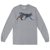 Heather Grey canada lynx Long Sleeve Tee - LillyAllenDesigns