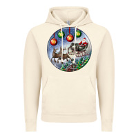Vintage Artic santa claus with deer christmas ornament Vintage Hoodie - BundleAndBundleShop