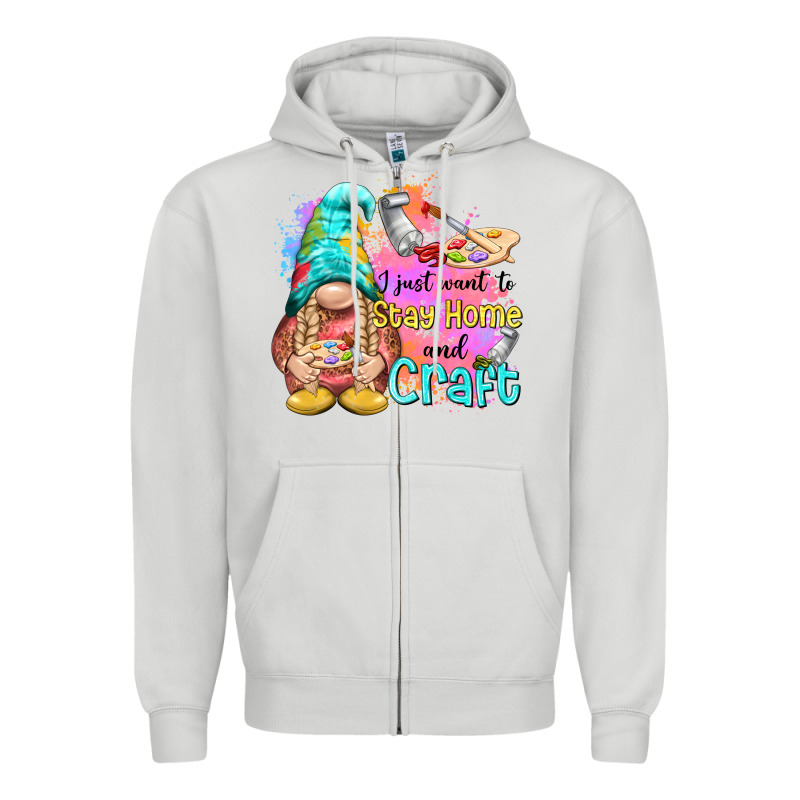 I Just Want Stay Home And Craft Zipper Hoodie by NancyCooperArtShop | Teevron
