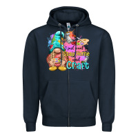 Navy i just want stay home and craft Zipper Hoodie - NancyCooperArtShop