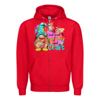 Red i just want stay home and craft Zipper Hoodie - NancyCooperArtShop