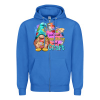 True Royal i just want stay home and craft Zipper Hoodie - NancyCooperArtShop