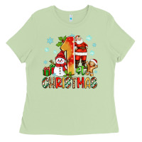 Matcha 1st christmas santa and snowman Ladies Tee - Zillion Design Studio
