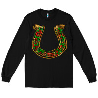 Black Christmas Horseshoe Long Sleeve Tee - Jasminsmagicworld