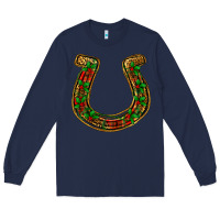 Navy Christmas Horseshoe Long Sleeve Tee - Jasminsmagicworld