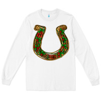 White Christmas Horseshoe Long Sleeve Tee - Jasminsmagicworld